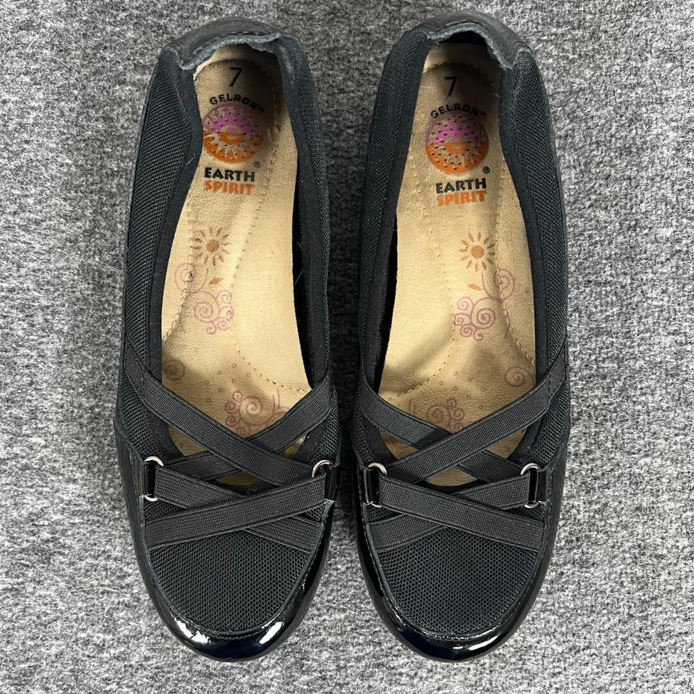 Earth Spirit Gelron Shoes Slip On Flats Casual Black Women's Size 7 EU‎ 40.5 - Picture 3 of 9